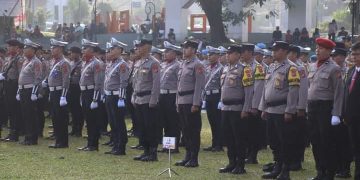 Upacara HUT Bhayangkara Ke 78 Polres Sukabumi Kota