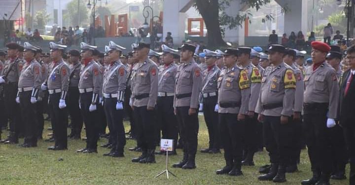 Upacara HUT Bhayangkara Ke 78 Polres Sukabumi Kota