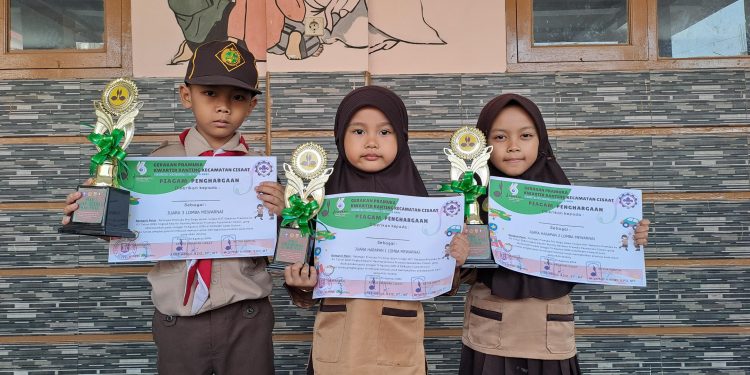PaudQu Baitussalam Borong Piala pada Peringatan HUT Pramuka Ke 63