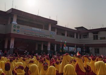 HUT RI Ke 79, PaudQu/MI Baitussalam Awali Kegiatan dengan Senam Bersama