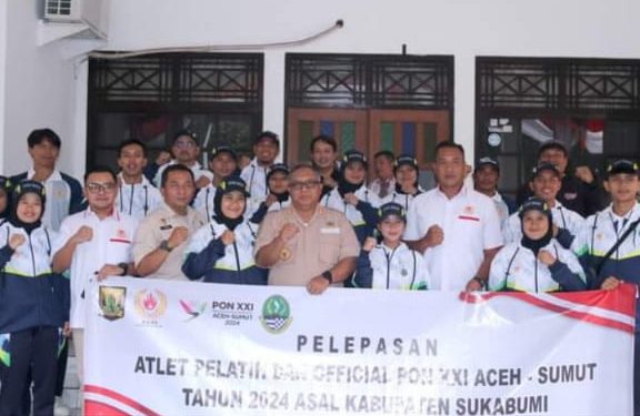 Bupati Melepas Atlet Kontingen Kabupaten Sukabumi Menuju PON XXI Aceh-Sumut