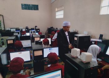Hari Pertama ANBK MI Baitussalam Kec Cisaat Berjalan Lancar