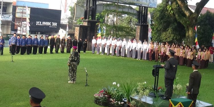 Kodim 0607 Kota Sukabumi Gelar Upacara Peringatan HUT TNI ke 79 tahun 2024