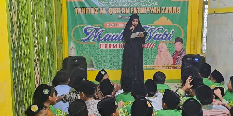 Tahfidz Al-Qur’an Fathiyyah Zahra Abdul Karim Cisaat Peringati Maulid Nabi Muhammad SAW 1446 Hijriah