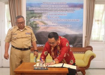 Pemkab Sukabumi Teken Kerjasama dengan PT Jamkrindo, Bupati Mendorong UMKM Naik Kelas