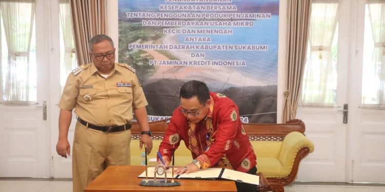 Pemkab Sukabumi Teken Kerjasama dengan PT Jamkrindo, Bupati Mendorong UMKM Naik Kelas