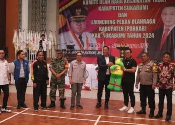 Sekda dan KONI Launching Maskot Porkab 2024 di GOR Pemuda Cisaat