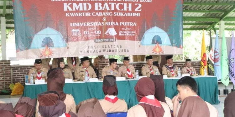 Buka KMD Universitas Nusaputra, Sekda: Peningkatan Kapasitas Sumberdaya Gerakan Pramuka