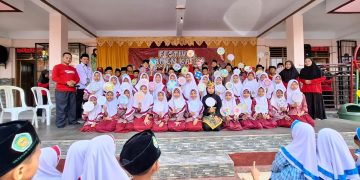 Kemenag Kab Sukabumi Hadiri Gelar Karya Proyek Penguatan Profil Pelajar Pancasila dan Rahmatan Lil-Alamiin di MI Baitussalam Kecamatan Cisaat