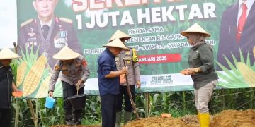 Dukung Ketahanan Pangan, Forkopimda Sukabumi Lakukan Penanaman Jagung Serentak 1 Juta Hektar