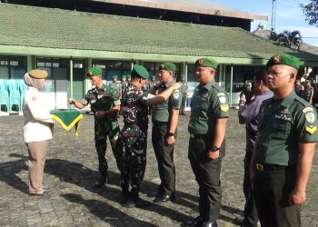 Halalbihalal dan Upacara Kenaikan Pangkat di Kodim 0607 Kota Sukabumi