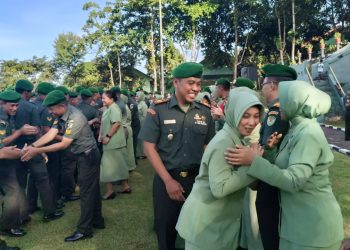 Kodim 0622 Sukabumi Gelar Kenaikan Pangkat Sekaligus Halalbihalal