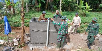 Berkah TMMD Kodim 0607, Warga Cisarua Punya Bak Penampungan Air Bersih