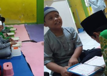 Santri Tahfidz Al-Quran Fathiyyah Zahra Murojaah Hafalan Bareng Teman