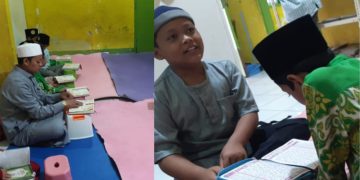 Santri Tahfidz Al-Quran Fathiyyah Zahra Murojaah Hafalan Bareng Teman