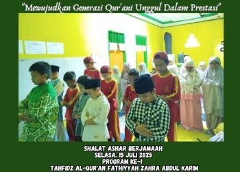 Wajib Sholat Ashar Berjamaah di Tahfidz Quran Fathiyyah Zahra