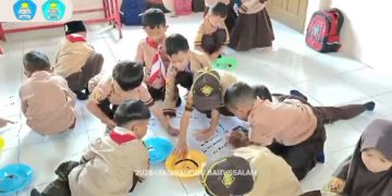Keseruan Pra Menulis dengan ‘Finger Painting’ Siswa PaudQu Baitussalam