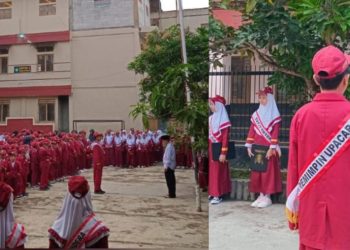 Merah Putih Berkibar di MI Baitussalam Cisaat
