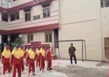 Jelang Lomba Tingkat Jabar, Paskibra MI Baitussalam Pertajam Latihan