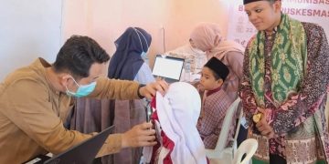 Bulan BIAS dan PKG Puskesmas Cisaat di Sekolah MI Baitussalam