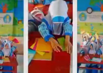 Siswa PaudQu Baitussalam Buat kreasi Wortel dari Kertas Origami