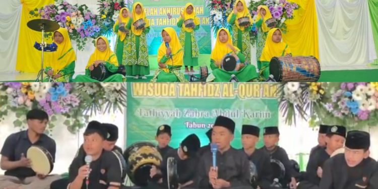 Marawis Santri Tahfidz Fathiyyah Zahra Tampil Memukau di Acara Haflah Akhirussanah ke-4