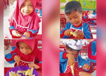 Cooking Class Latih Motorik Halus Anak-anak PaudQu Baitussalam