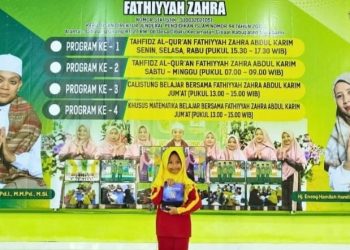 Senyum Menawan Kayla, Saat Bergabung di Tahfidz Al-Quran Fathiyyah Zahra Abdul Karim