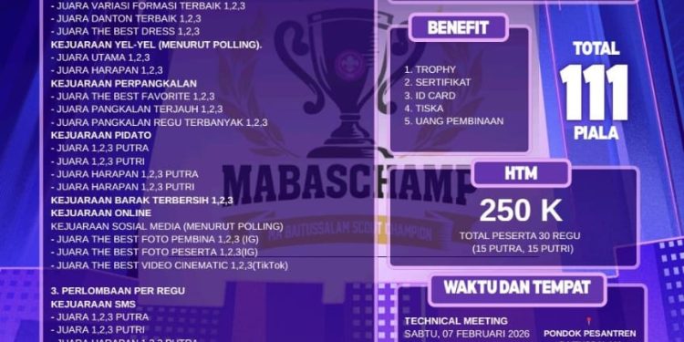 Sambut Milad ke-11, MA Baitussalam Siap Gelar MABASCHAMP 2026