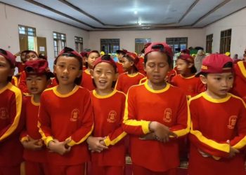 Siswa MI Baitussalam Cisaat, Rutinkan Sholat Dhuha Berjamaah