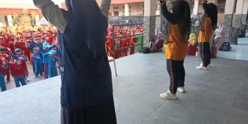 Ratusan Siswa MI Baitussalam Ikuti Senam Sehat Rutin