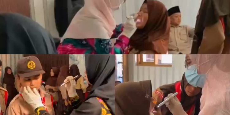 Dinas Kesehatan Lakukan PKG Siswa MI Baitussalam Cisaat