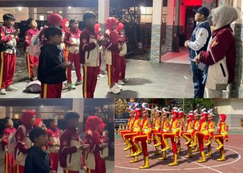 Menuju Lomba Se-Jabar, Tim Paskibra MI Baitussalam Dilepas