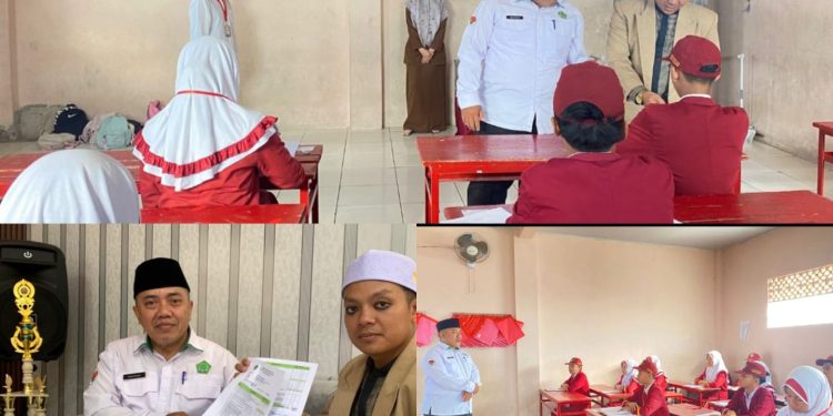 Kemenag Kab Sukabumi Monitoring Ujian Madrasah di MI Baitussalam Cisaat