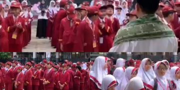 Penuh Khidmat Gelaran Upacara Bendera di MI Baitussalam