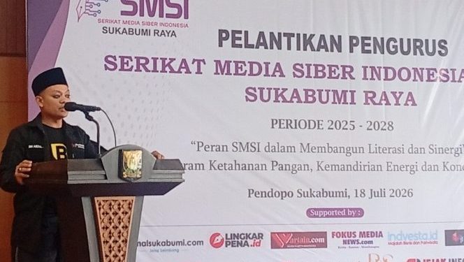 KH Iim Abdul Karim Didaulat Pimpin Doa di Pelantikan SMSI Sukabumi Raya