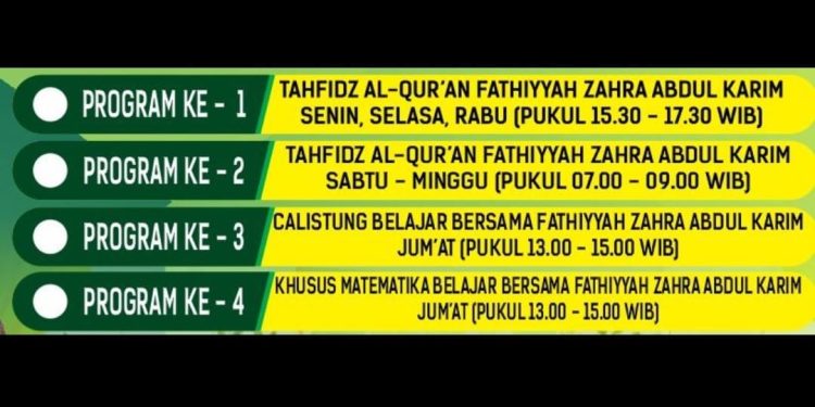 Ingin Anak Cinta Al-Quran, 4 Program Tahfidz Fathiyyah Zahra Solusi