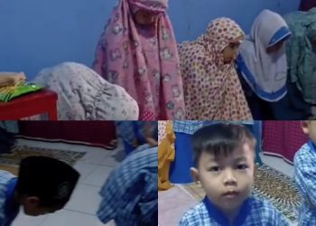 Siswa PAUDQu Baitussalam Gelar Sholat Dhuha Berjamaah