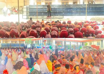 Ratusan Siswa MI dan PaudQu Baitussalam, Gelar Sholat Dhuha Berjamaah