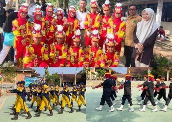 Kemenag Kab Sukabumi Sapa dan Apresiasi Paskibra MI Baitussalam