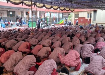 Terapkan Disiplin Sejak Dini, Siswa MI dan TKQ Baitussalam Gelar Sholat Dhuha Berjamaah