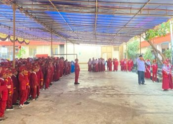 Tingkatkan Disiplin Nasionalisme, Siswa MI dan TKQ Baitussalam Rutin Gelar Upacara
