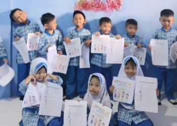 Anak-anak PaudQu Baitussalam Terus Belajar dengan Ceria