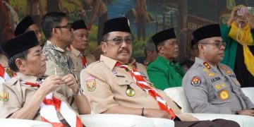 Bupati Sukabumi Hadiri Apel Kebangsaan Kemah Nasional Pramuka PUI di Selabintana