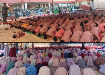 Ratusan Siswa MI dan TKQ Bitussalam Menggelar Sholat Dhuha Berjamaah