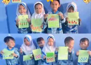 Bertemakan Lingkunganku, Anak-anak PaudQu Baitussalam Terus Asah Motorik