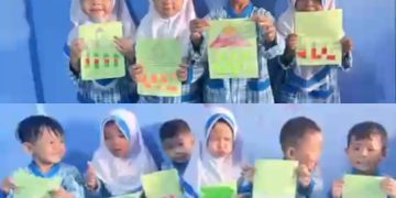 Bertemakan Lingkunganku, Anak-anak PaudQu Baitussalam Terus Asah Motorik
