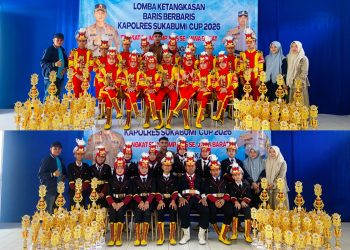 Paskibra MI Baitussalam Kembali Boyong Trofi dan Juara LKBB Piala Kapolres Sukabumi Se-Jawa Barat