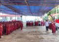 Pelaksanaan Upacara Bendera Penuh Khidmat Siswa MI dan TKQ Baitussalam