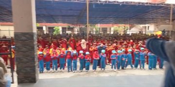Ratusan Siswa PAUDQU dan MI Baitussalam Gelar Senam Sehat Bersama